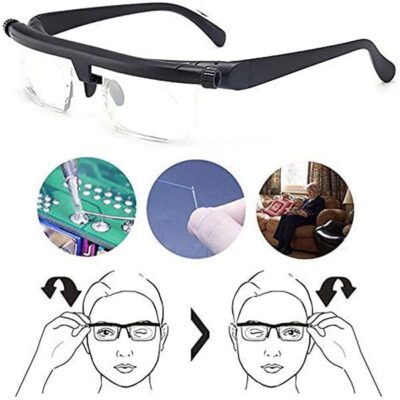 ADJUSTABLE FOCUS GLASSES NEAR AND FAR SIGHT