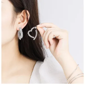 French Crystal Love Earrings