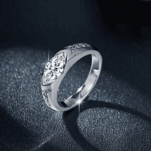 Histone Magnetology Moissanite Diamond Ring