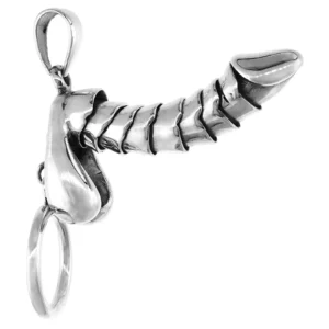 925 Sterling Silver Pullable Penis Pendant