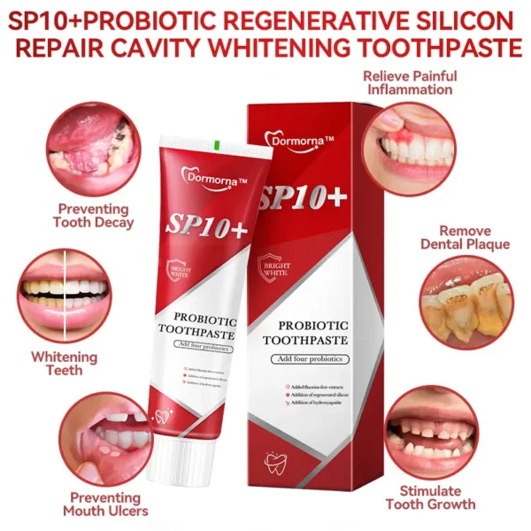 Dormorna ™ SP10+ Probiotic Regenerative Silicon Repair Cavity Whitening Toothpaste